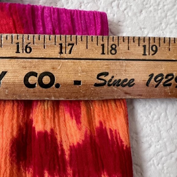 Laura Scott M Women Pink Tie Dye Elastic Waist Boho Peasant Gypsy Midi Skirt - Picture 4 of 7